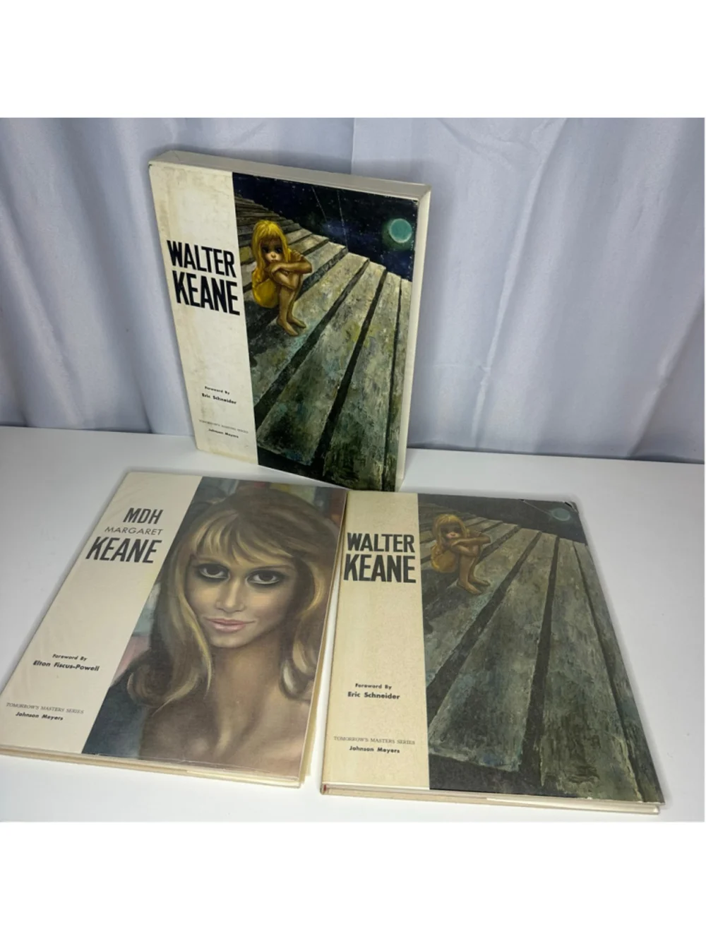 Vintage 1964 Margaret Keane & Walter Keane Big Eyes Art Books 2 Vol Set Slipcase
